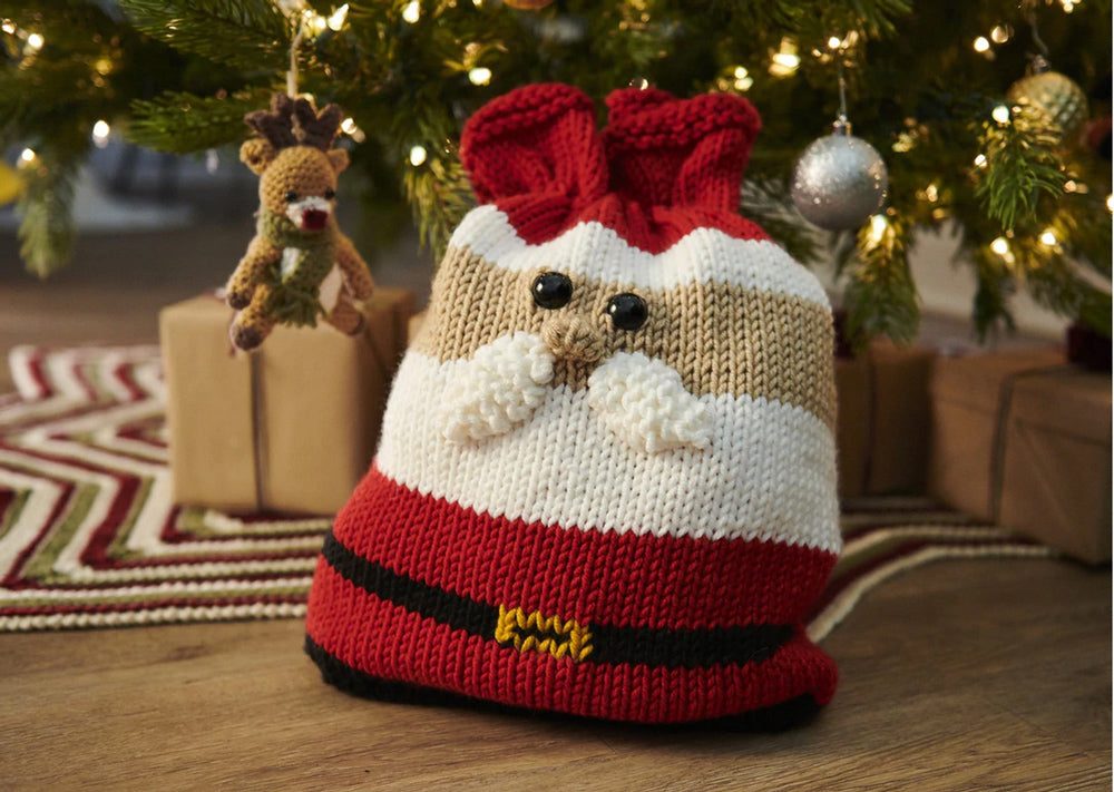 Santa Gift Bag Knit Kit