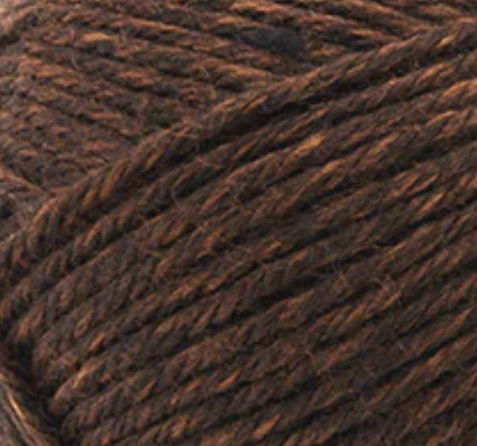 Wool Rug Yarn - Dark Brown - Fiber to Yarn
