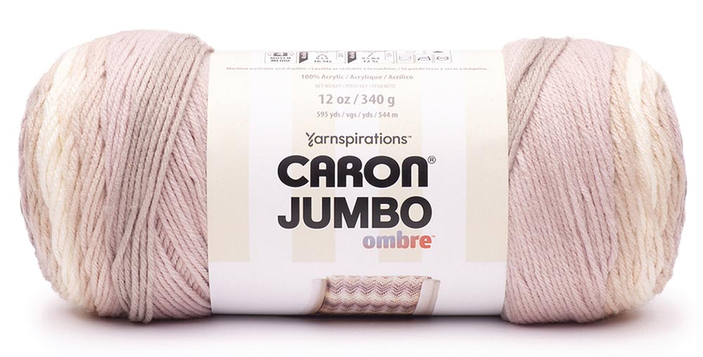 caron one pound succulent Caron Jumbo Print Ombre Yarn White Water