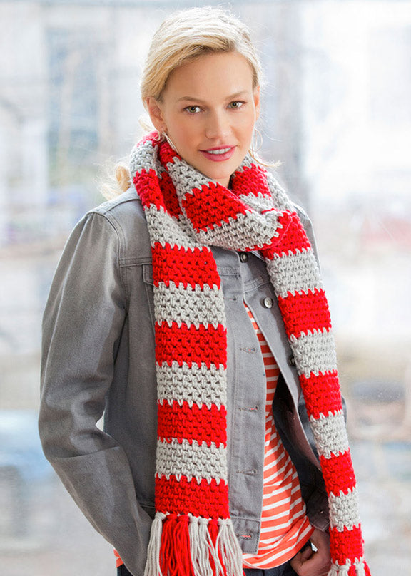 Free My Team Forever Scarf Pattern