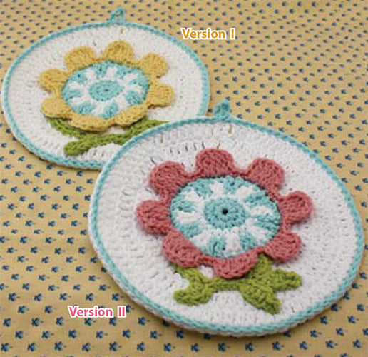 Free Spring Flower Dishcloth Pattern