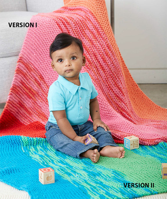 Free Garter Stripes Baby Blanket Pattern