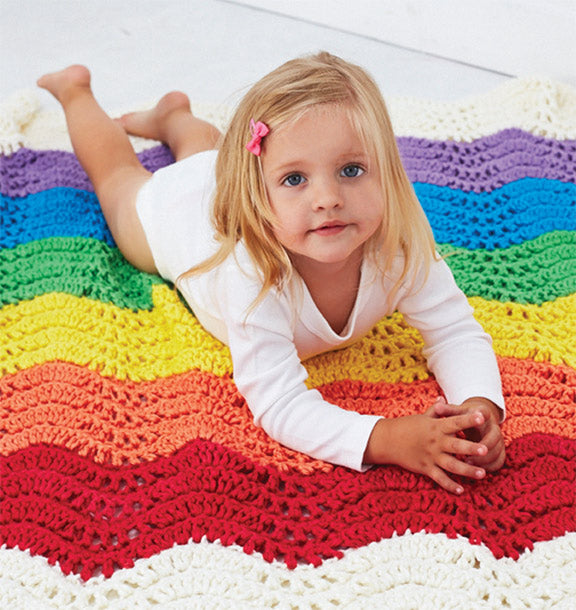 Free End of the Rainbow Blanket Pattern