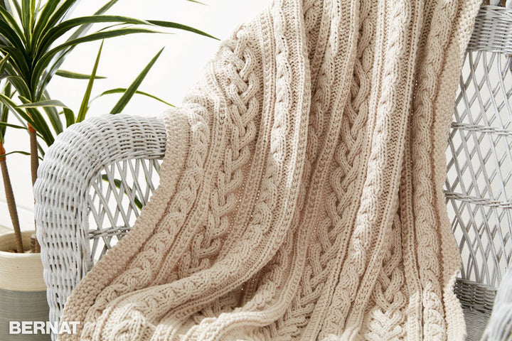 Free Braided Cable Knit Throw Pattern