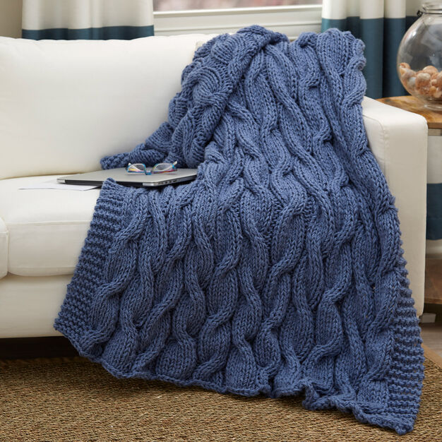 Free Casual Cables Throw Pattern
