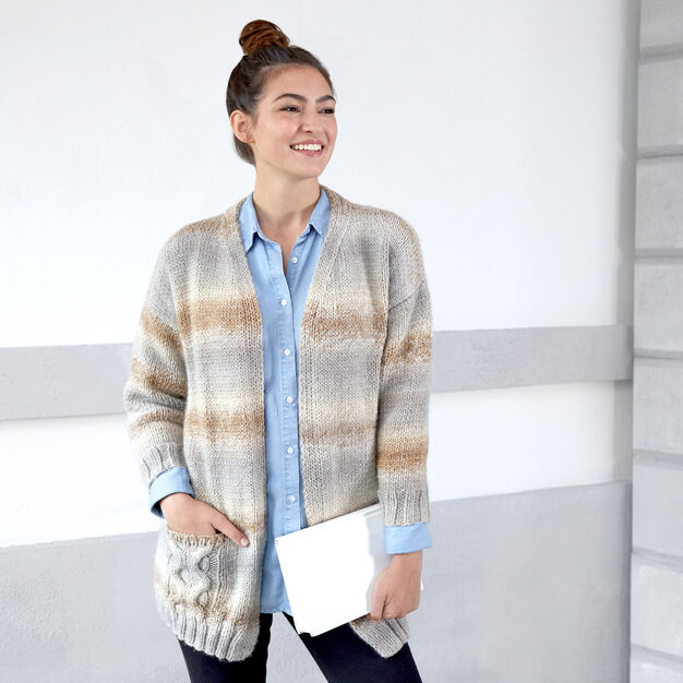 Free Wandering Cables Cardigan Pattern