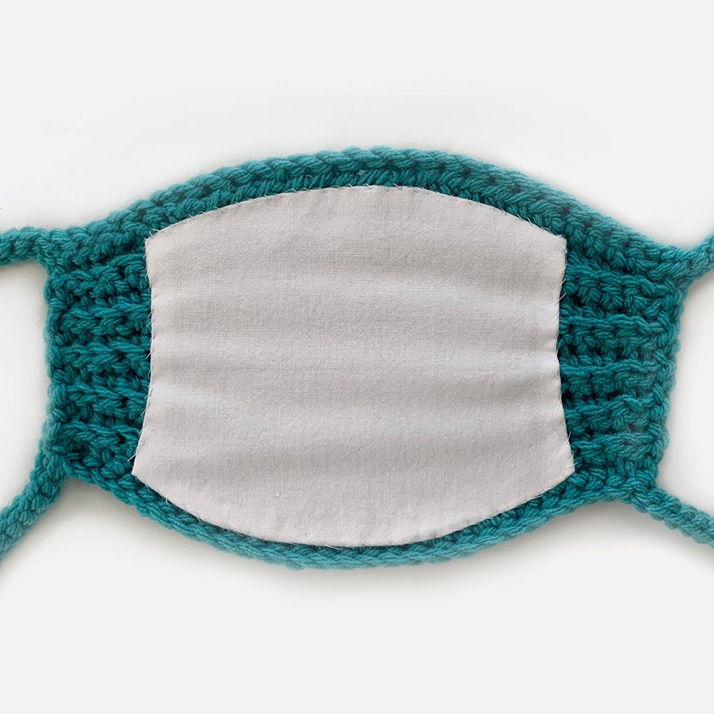 Free Fabric Lined Adult Crochet Face Mask Pattern