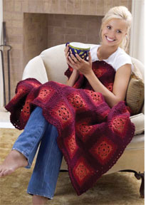 Free Blushing Grannies Afghan Crochet Pattern