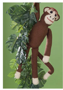 Patrón de ganchillo de juguete mono calcetín gratis