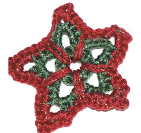 Free Christmas Star Ornament Crochet Pattern