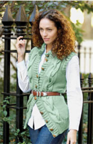 Free Long Cabled Vest Knit Pattern