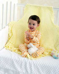 Free Lace Border Baby Blanket Crochet Pattern