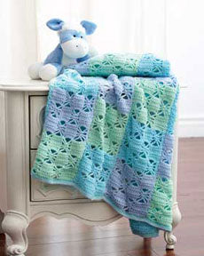Free 3 Color Baby Blanket Crochet Pattern