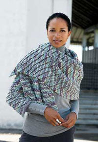 Free Diagonal Lace Shawl Knit Pattern