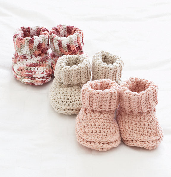 Free Knit or Crochet Baby Booties Pattern
