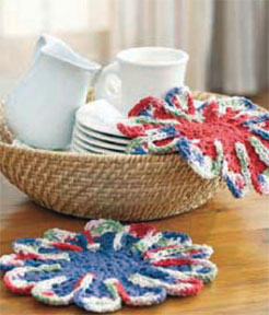 Free Chrysanthemum Dishcloth Crochet Pattern