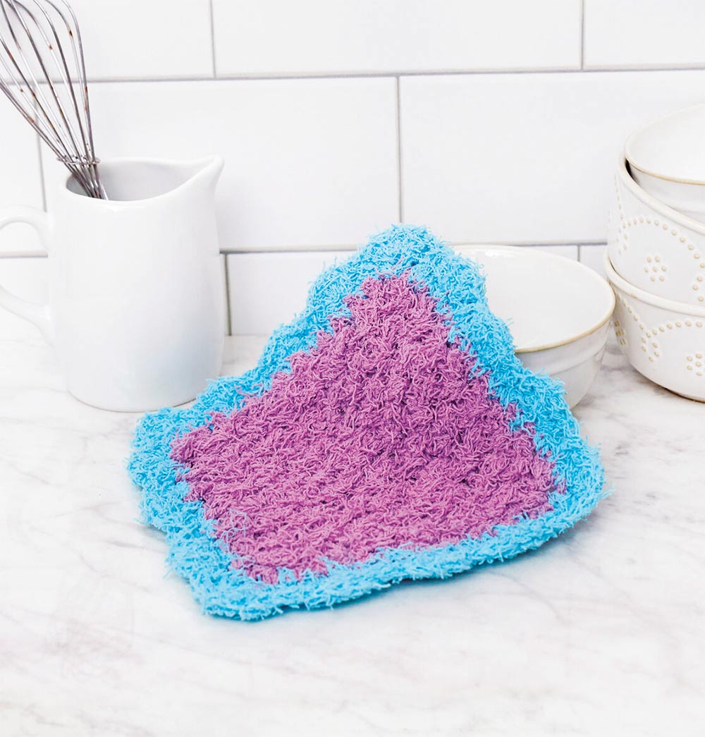 Patrón de toallita con borde festoneado gratis