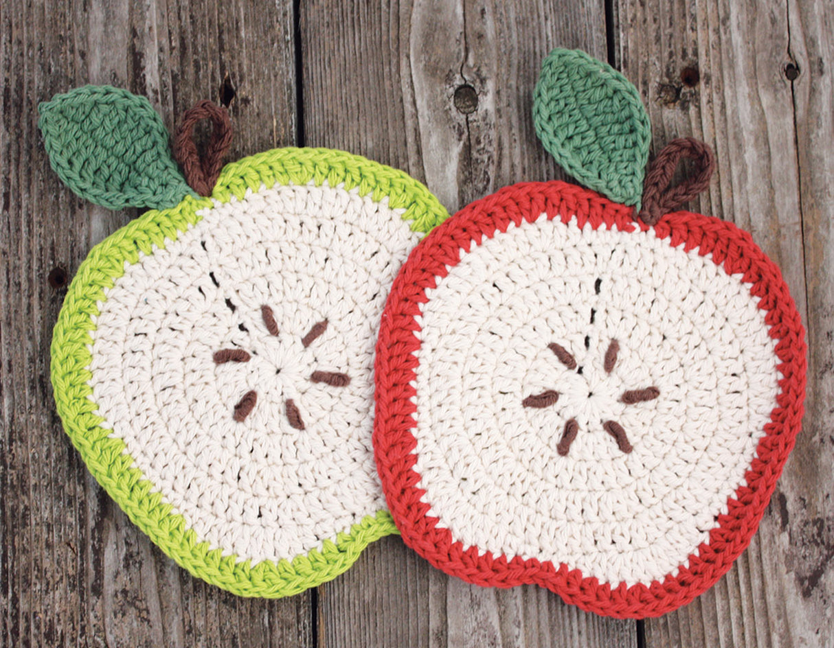 Free Apple A Day Dishcloth Pattern