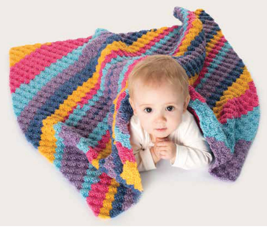Free Bernat Textured Stripes Crochet Blanket Pattern – Mary Maxim
