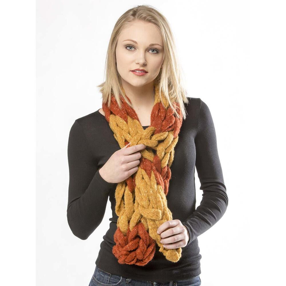 Free Amber Stripes Arm Knit Scarf Pattern