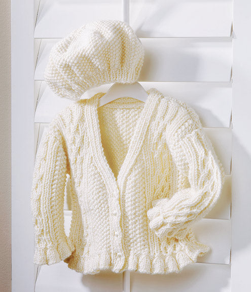 Baby Cables Cardigan & Hat