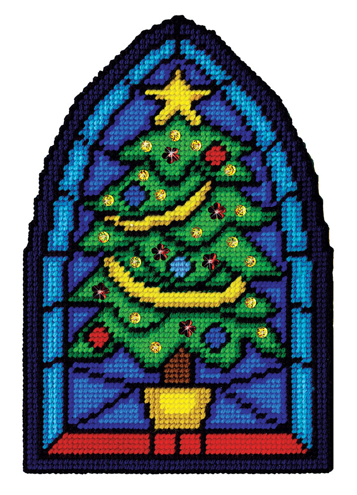 Stained Glass Tree Plastic Canvas Kit