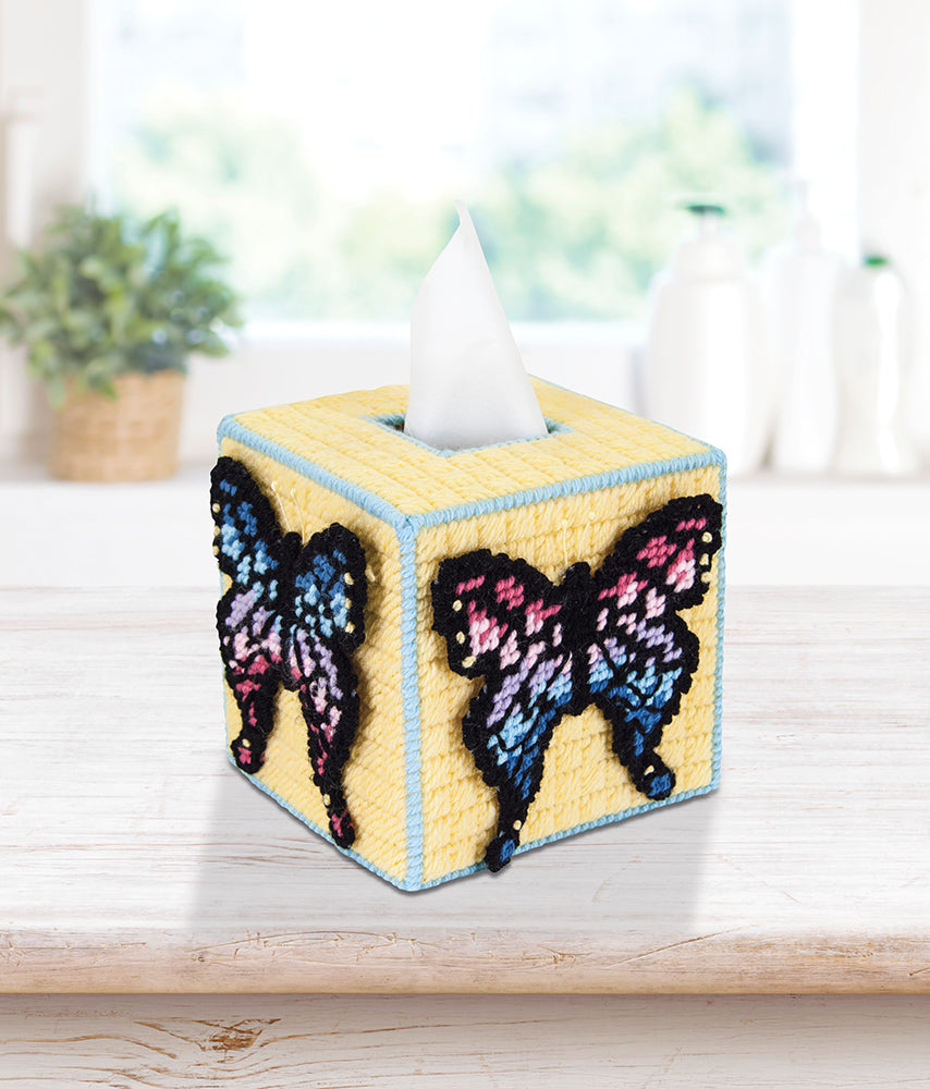 Prism Butterfly Tissue Box Cover Plastic Canvas Kit