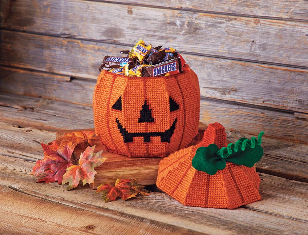Pumpkin Candy Dish Plastic Canvas Kit – Mary Maxim Pumpkin Candy Dish Plastic Canvas Kit – Mary Maxim