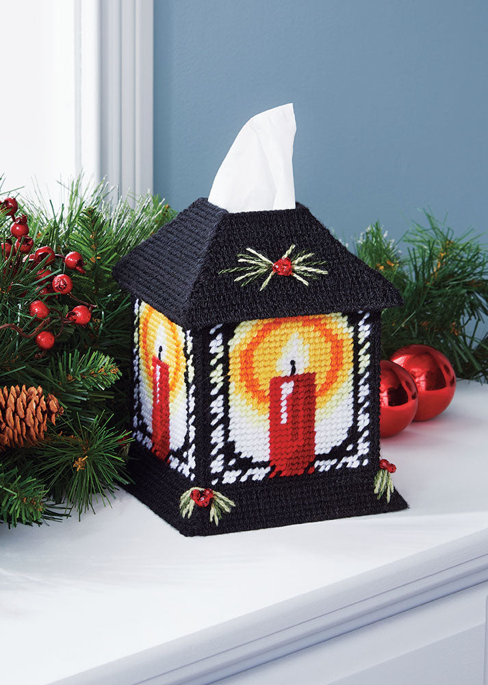 Candlelight Lantern Tissue Box Cover