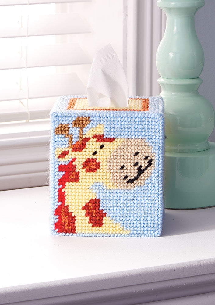 Noah's Friends Tissue Box Plastic Canvas Kit