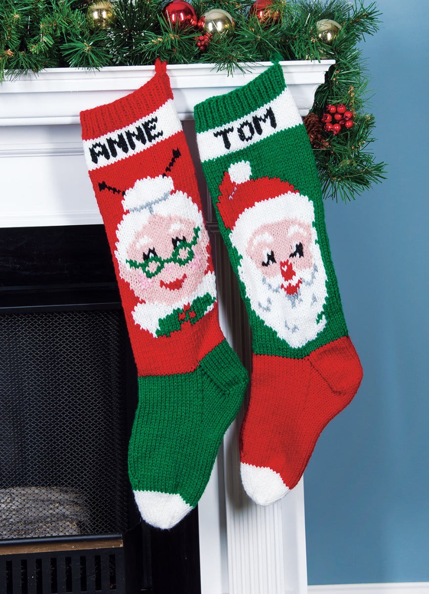 Mr. & Mrs. Claus Vintage Stockings – Mary Maxim