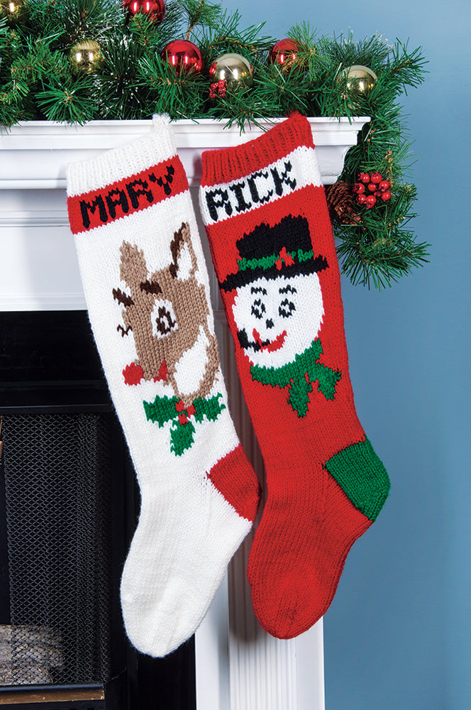 Frosty & Rudolph Vintage Stockings
