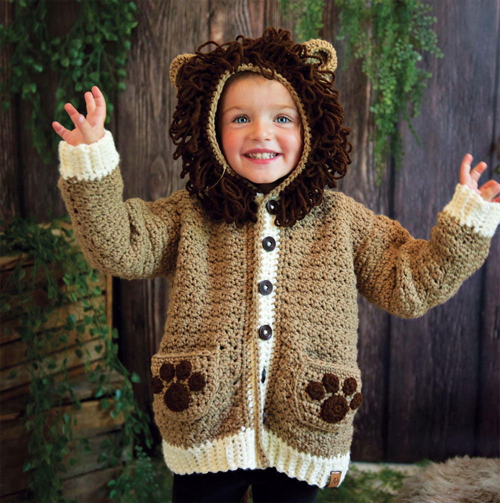 Lion Hoodie - Size 6, 8 (29, 30.5")