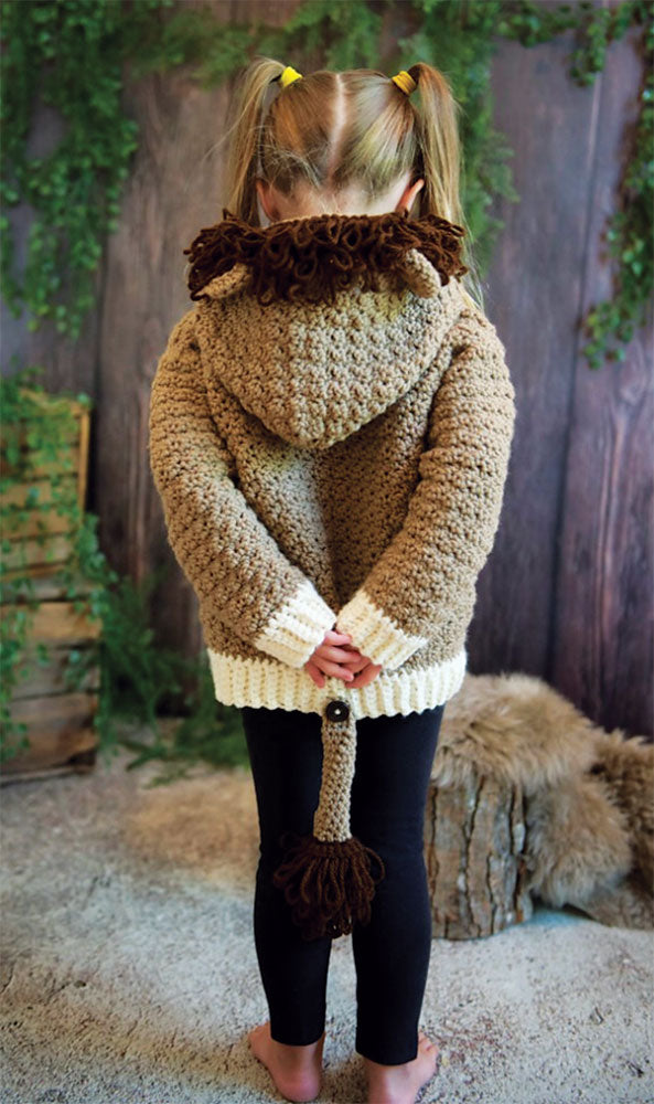 Lion Hoodie - Size 6, 8 (29, 30.5")