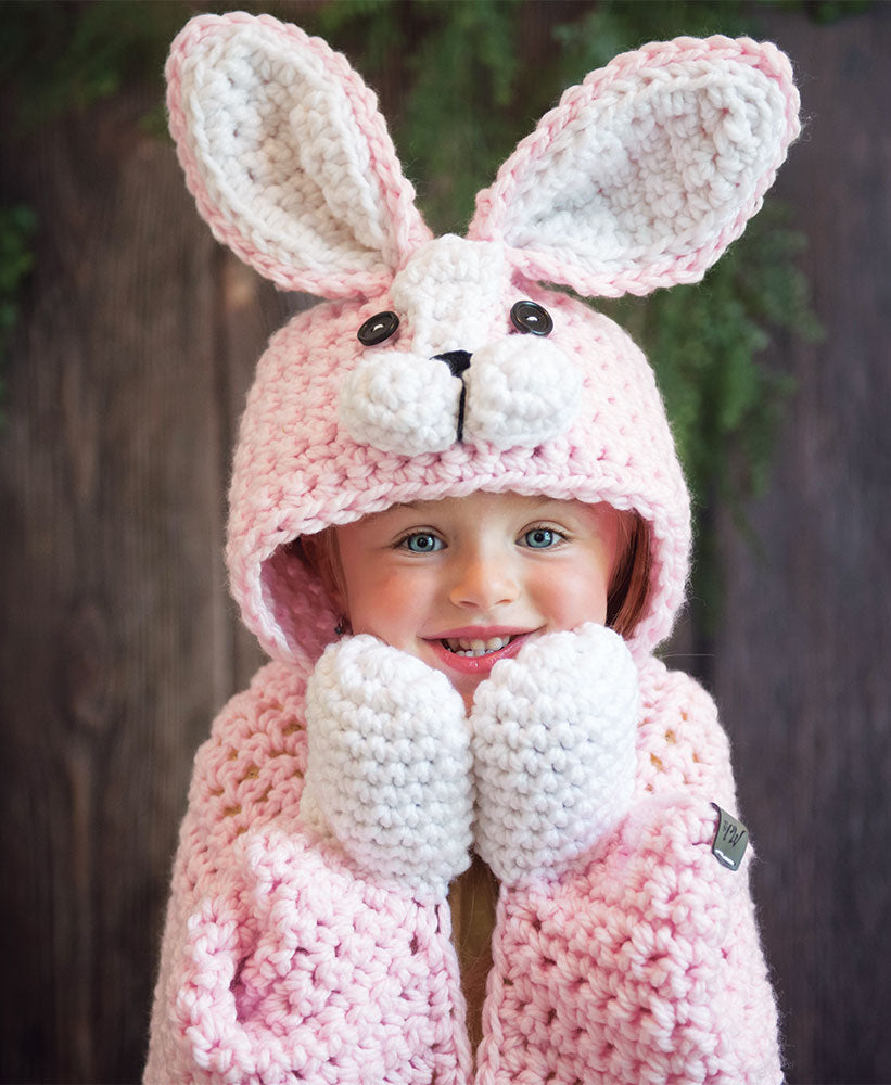 Hooded Rabbit Blanket – Mary Maxim
