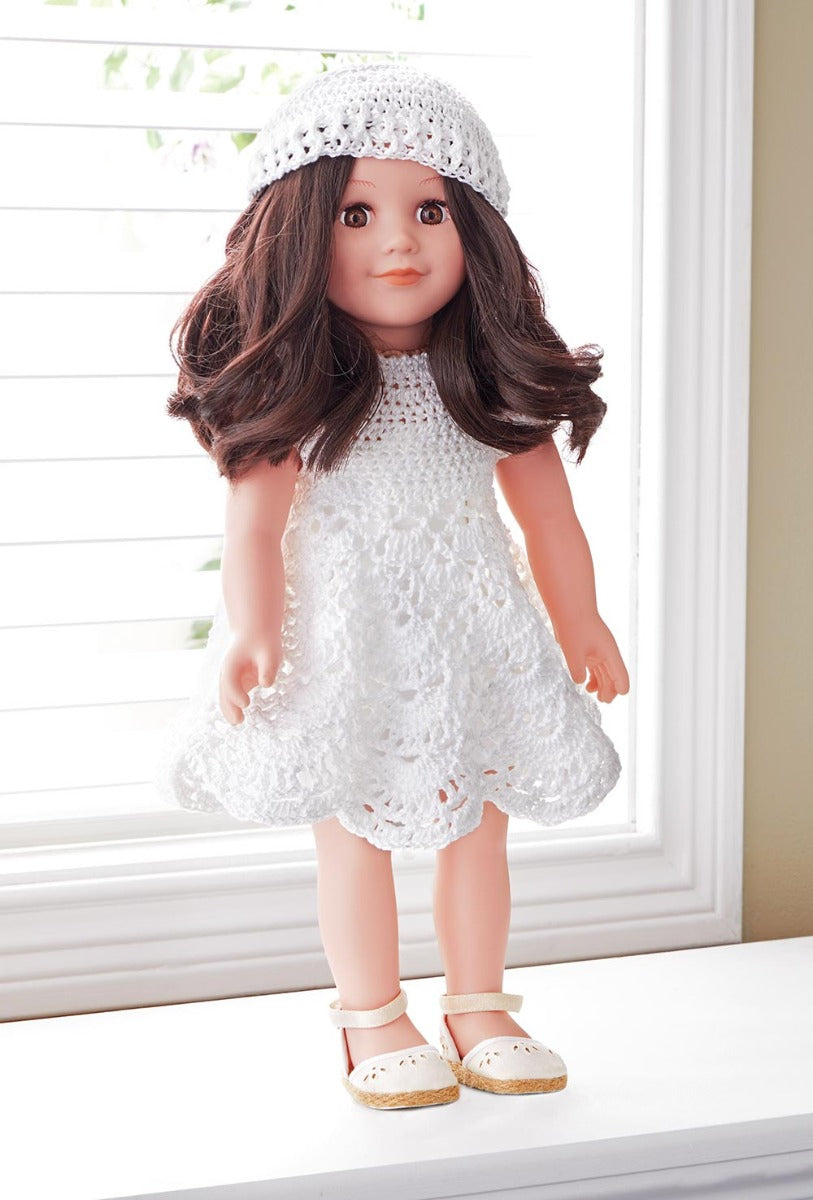 Crocheted Dress and Hat Doll Outfit – Mary Maxim