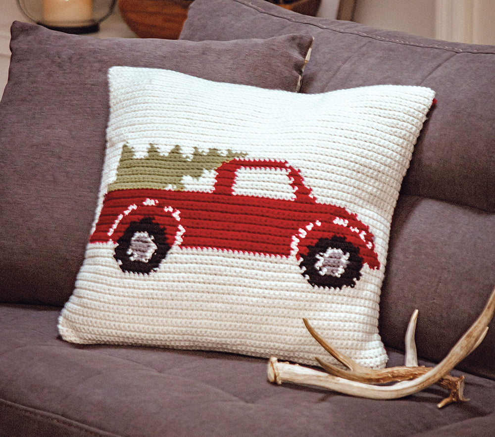 Farmhouse Crochet Pillow Cover
