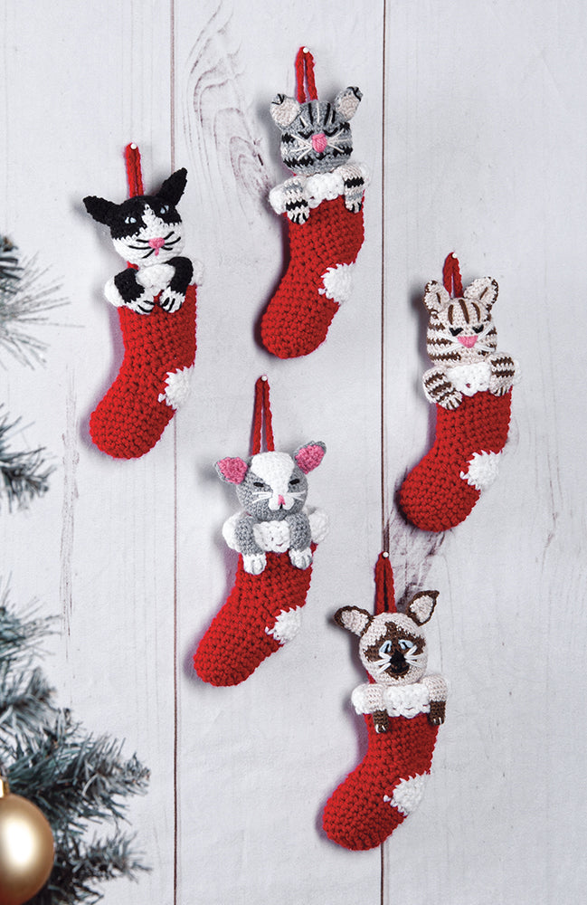 Crocheted Christmas Kittens Kit