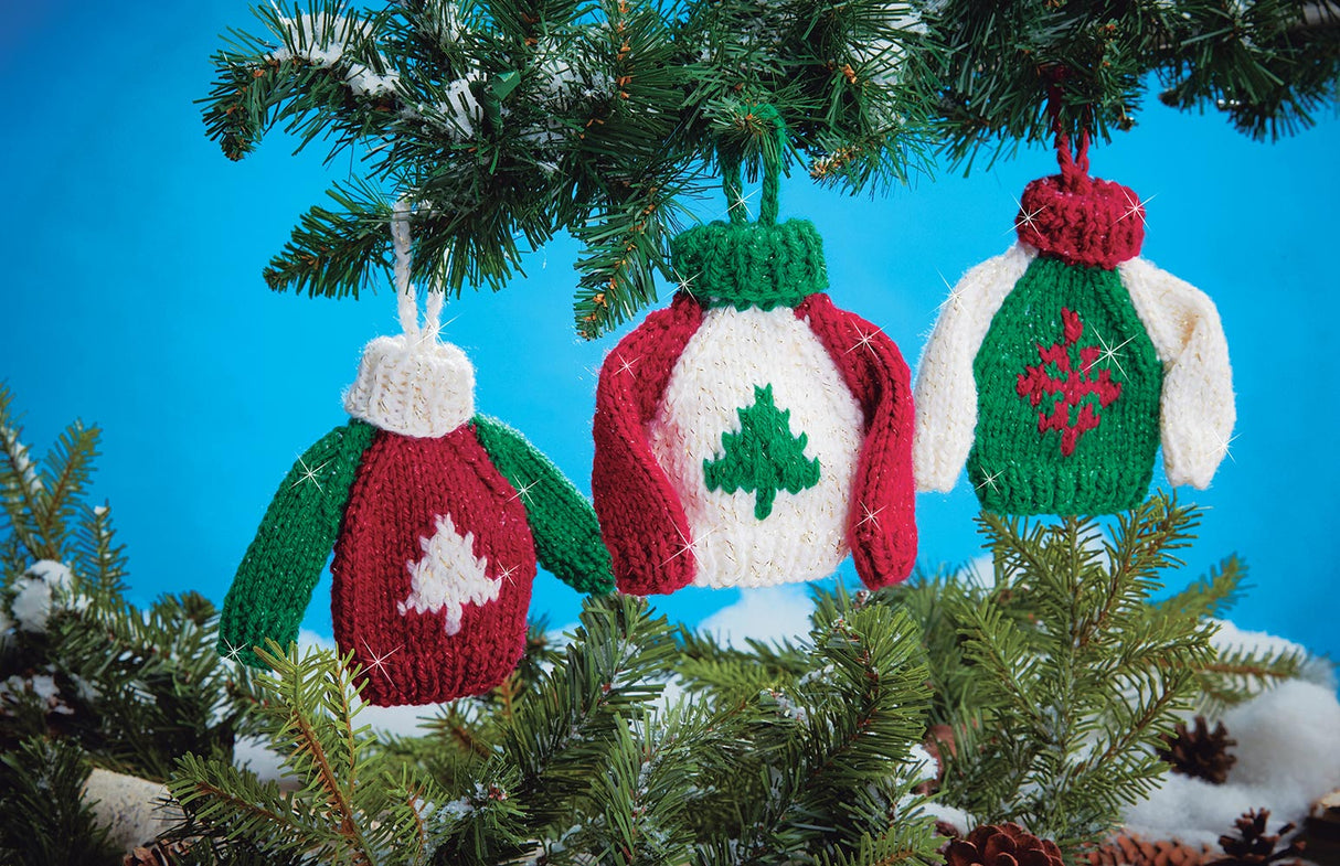 Knitted Mini Sweaters Ornament Kit