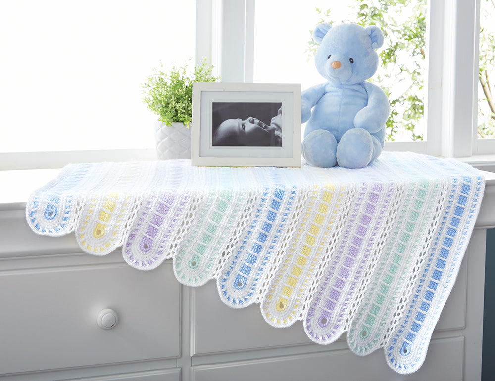 Baby Ribbons Blanket – Mary Maxim