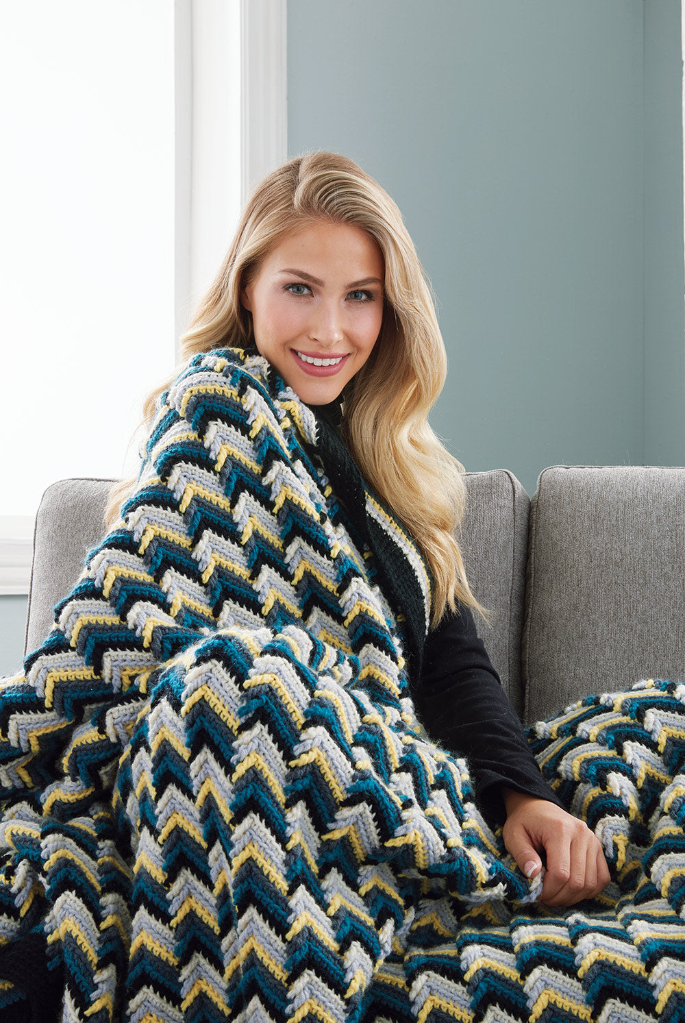 極美品✨バーバリー ロンドン セットアップ ダブル 紺ブレ 羊毛 モヘヤ Drop Stitch Chevron Blanket – Mary Maxim