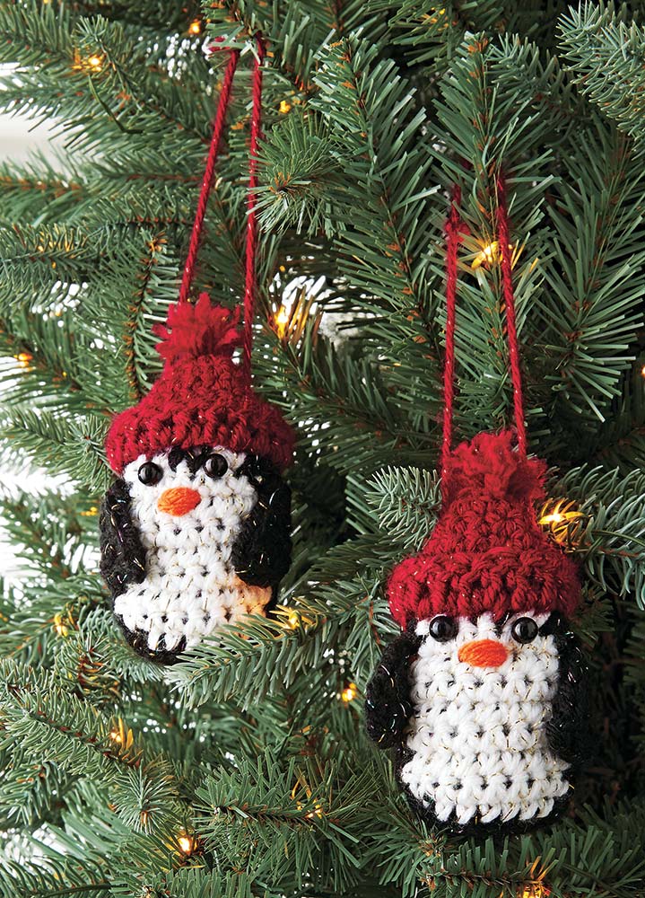 Sparkle Penguin Ornaments