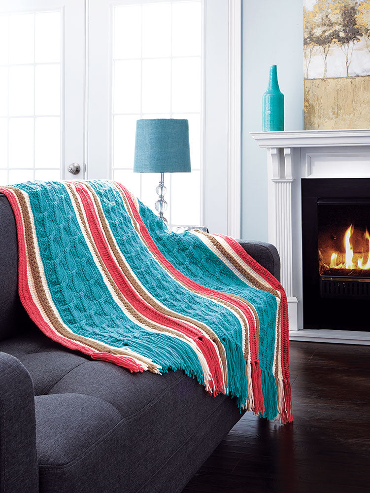 Tunisian Cable Throw – Mary Maxim