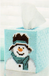 Top Hat Snowman Plastic Canvas Kit