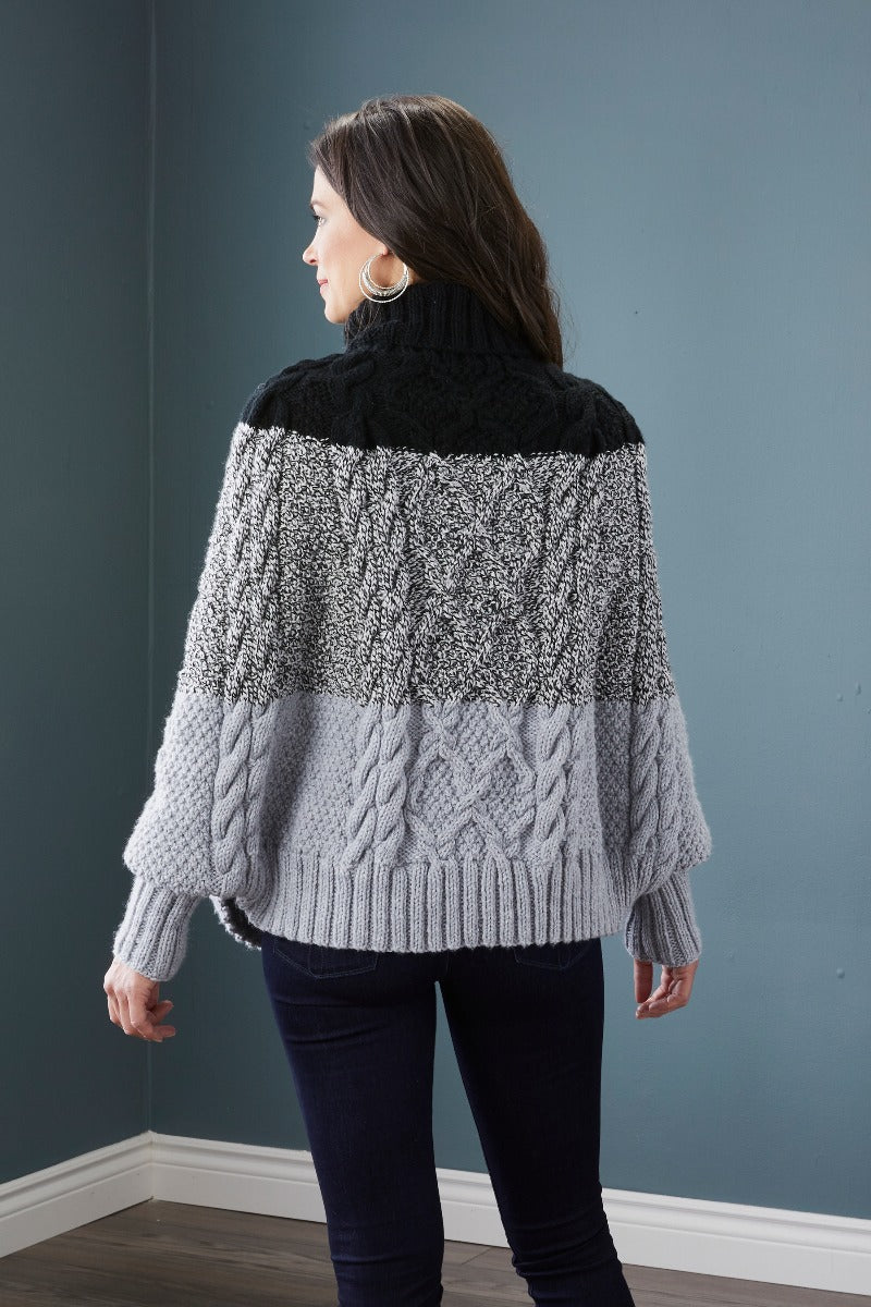 Comfy Cabled Poncho