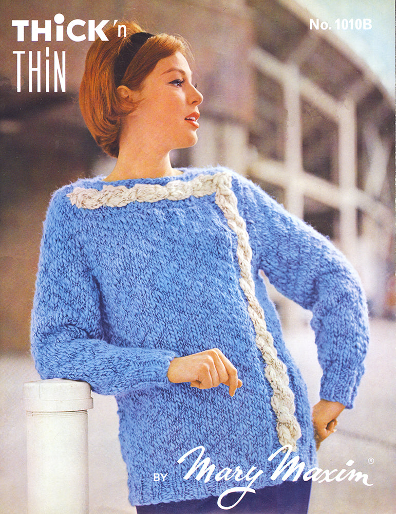 Ladies' Cable-Trim Pullover Pattern
