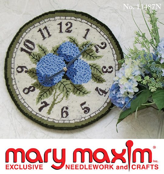 Patrón de reloj de hortensias