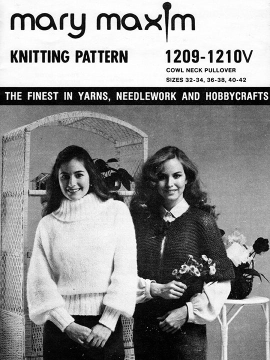 Cowl Neck Pullover Pattern