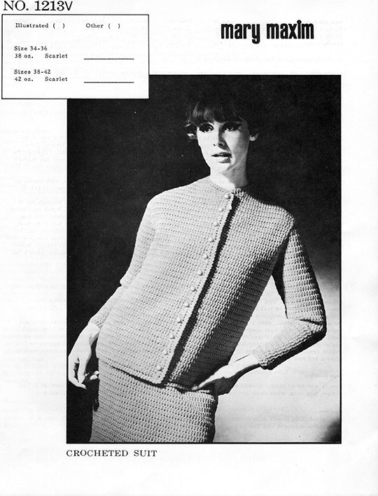 Maxident Crochet Pattern Ladies' Crochet Suit Pattern – Mary Maxim