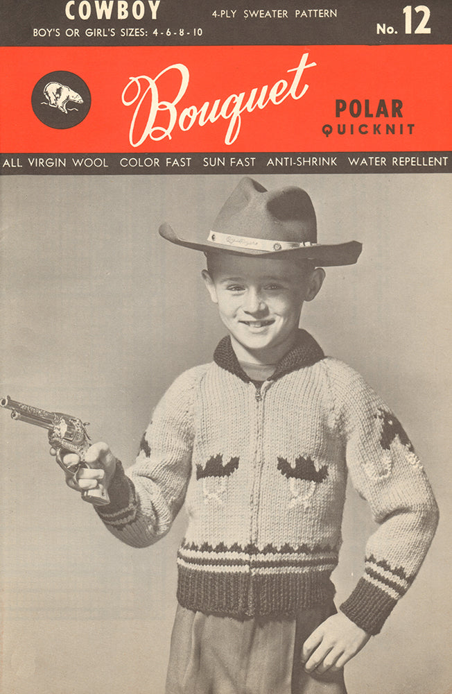 Cowboy Cardigan Pattern – Mary Maxim